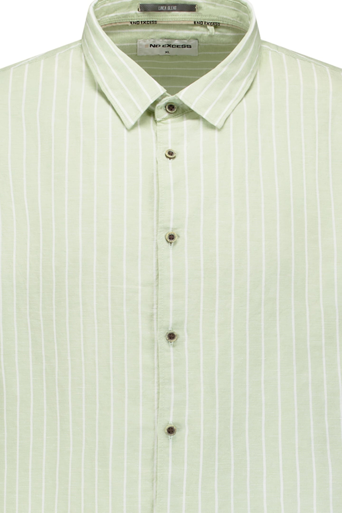 SHIRT STRIPE WITH LINEN GREEN 3
