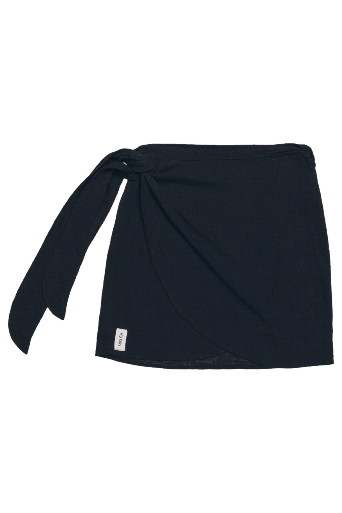 THE BLACK WRAP SKIRT BLACK 3