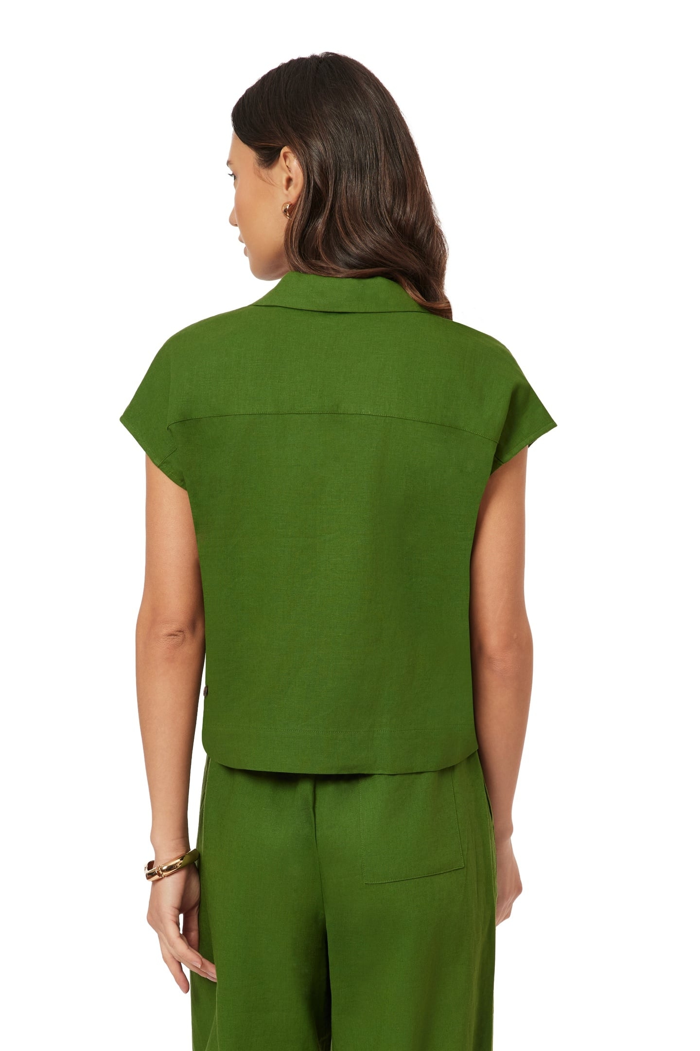 LOOSE DOLMAN SLEEVE TOP GARDEN GREEN 3