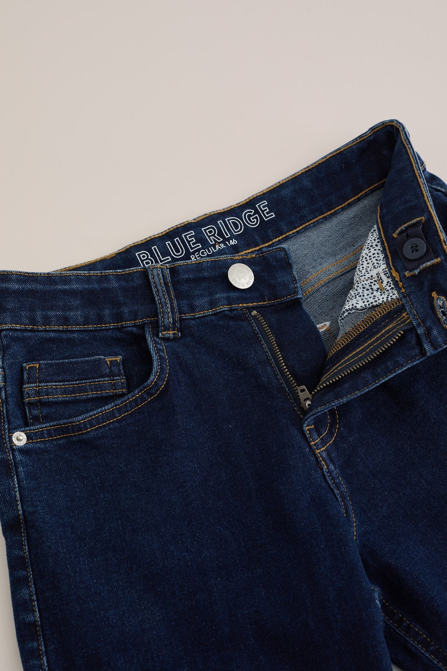 5-POCKET MID WAIST DARK BLUE 7