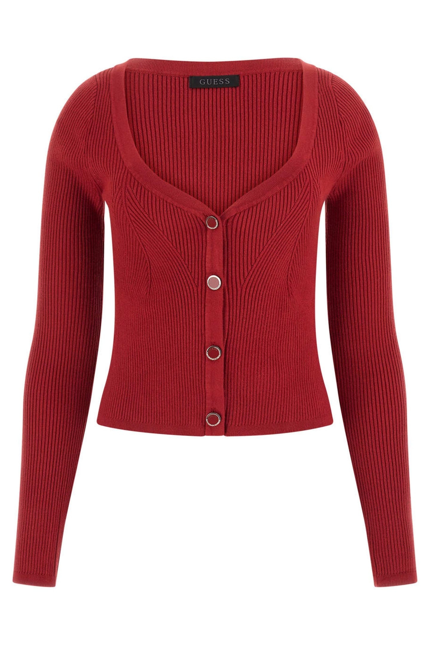 GUESS ECO KATELYN VN LS CARDI SIREN RED 2