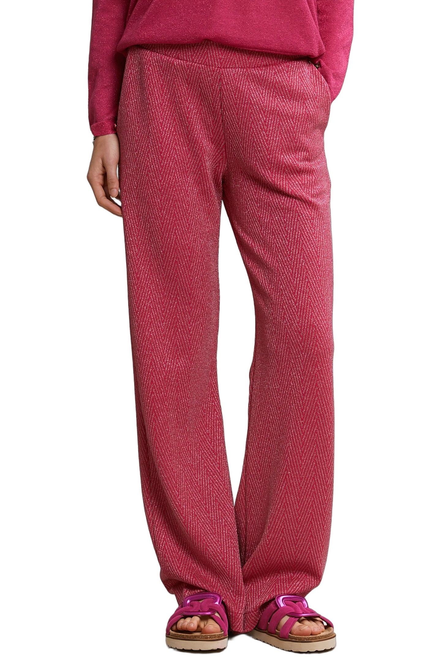 FUCHSIA FANTASY LUREX PANTS 1