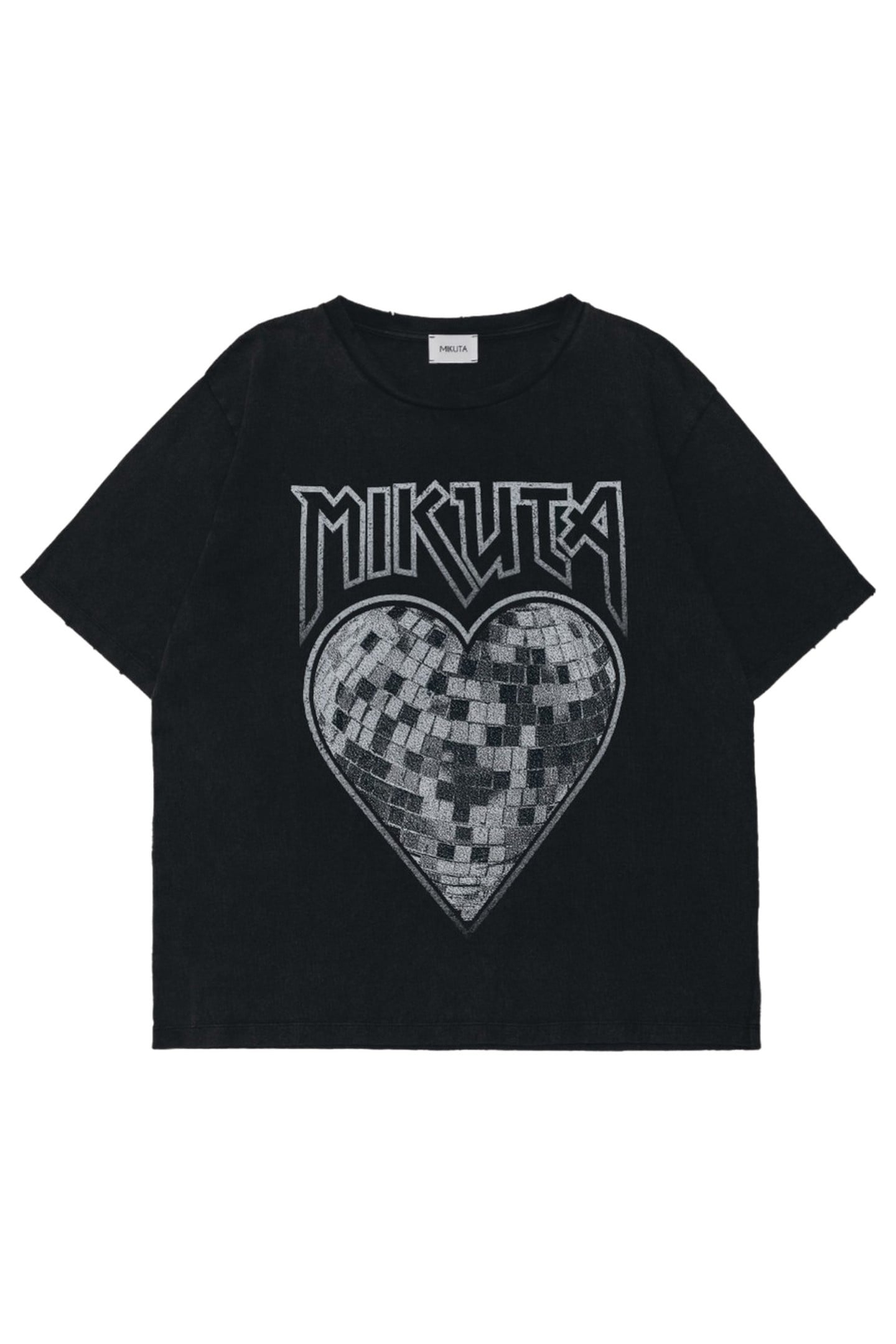 THE DARK DISCO HEART VINTAGE T-SHIRT BLACK 3