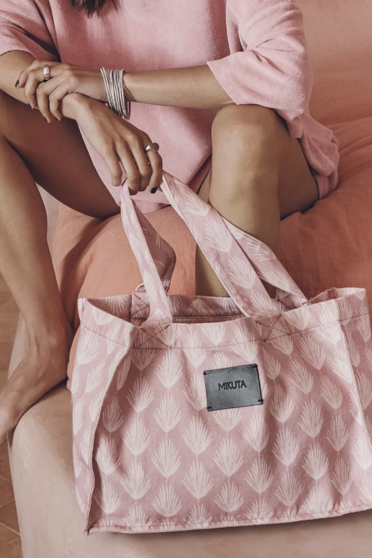 THE PINK PRINTED SMALL CANVAS BAG PINK 2