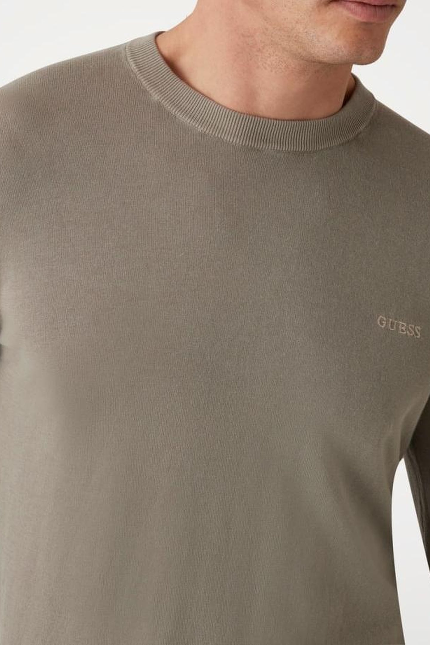 GUESS ECO CHESLEY WASHED LS CN SAGE PLANT 4