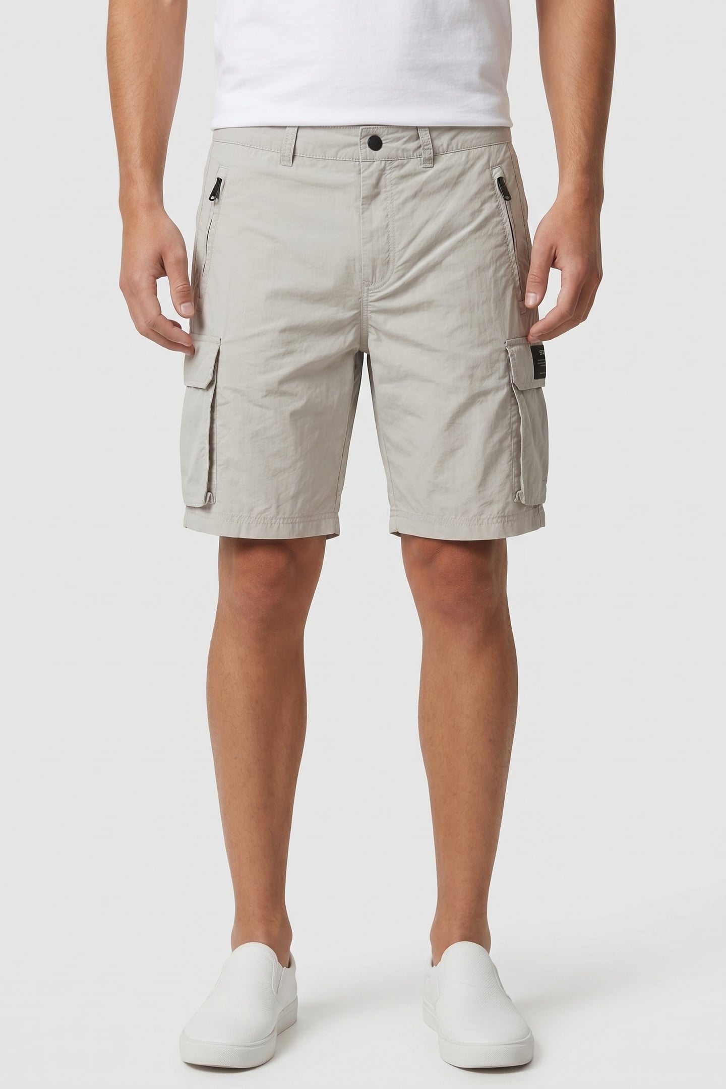 ALISTEALF SHORTS LIGHT GREY 1