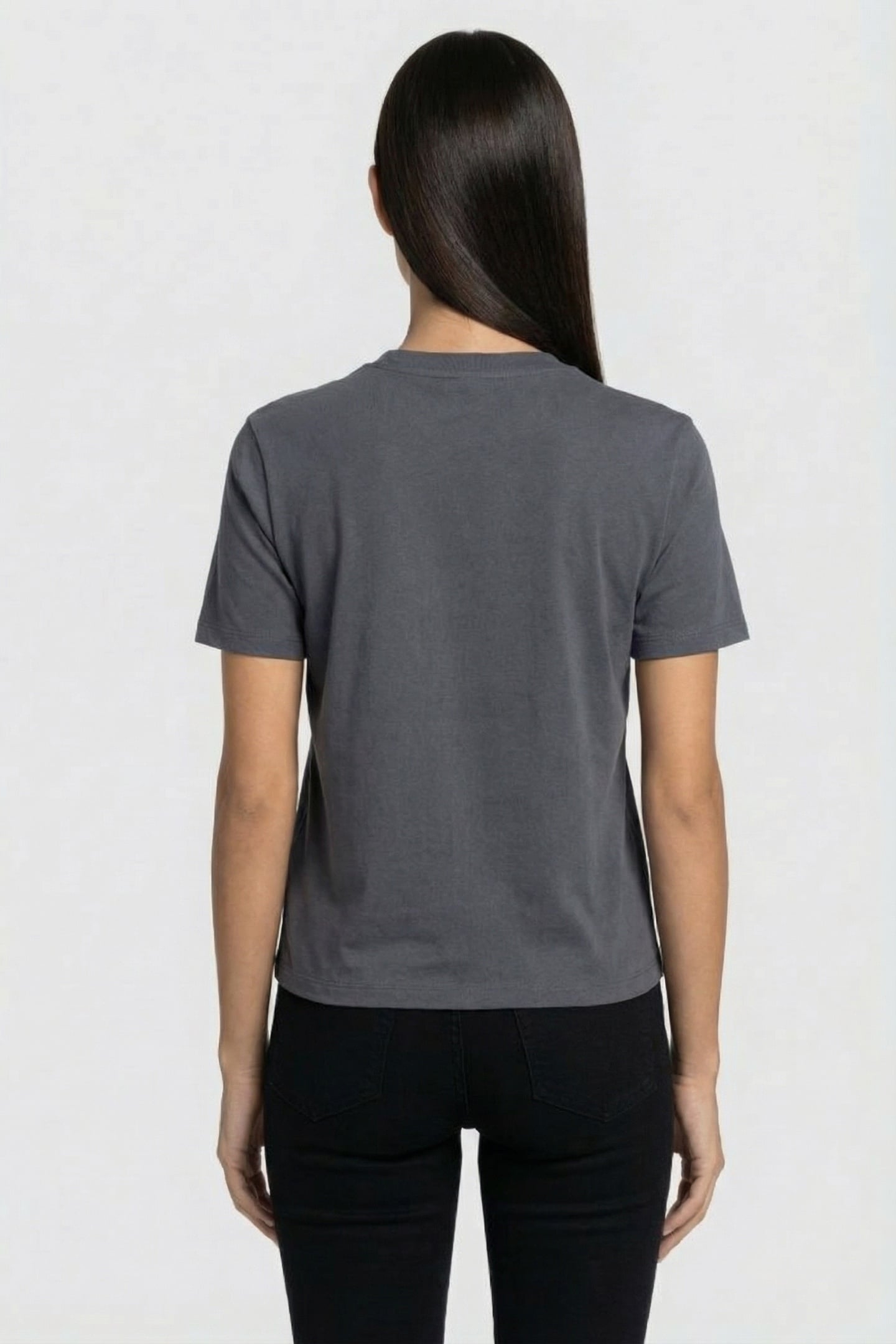 SS SEQUIN GRAPHIC TEE COAL 2