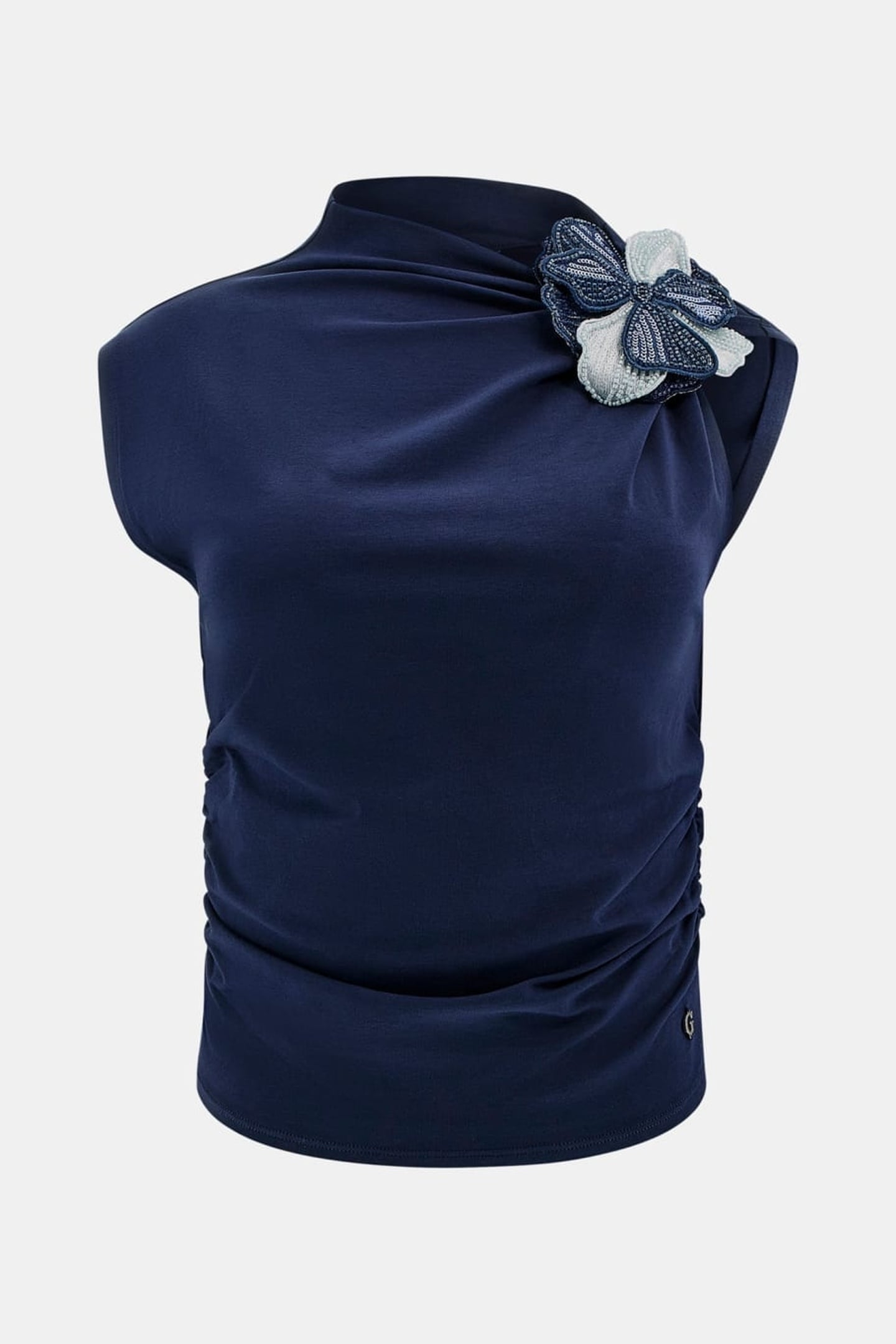 GUESS ECO ARIANE 3D EMBROIDERY BLACKENED BLUE 6