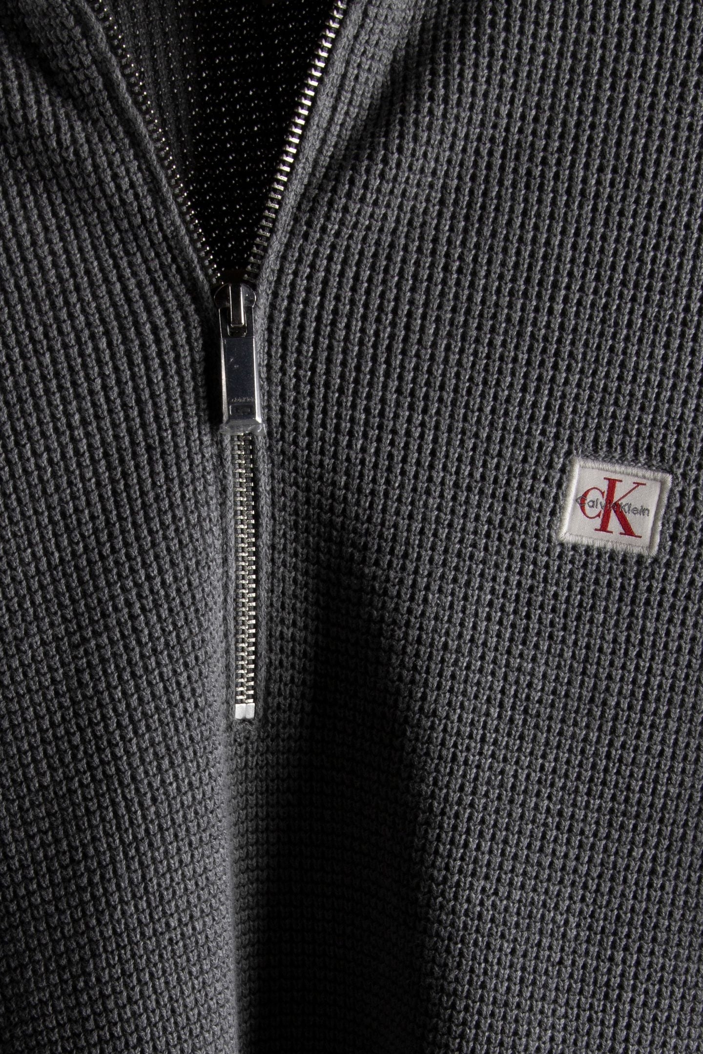 LS EZ COTTON WAFFLE SWEATER MEDIUM GREY HEATHER 4