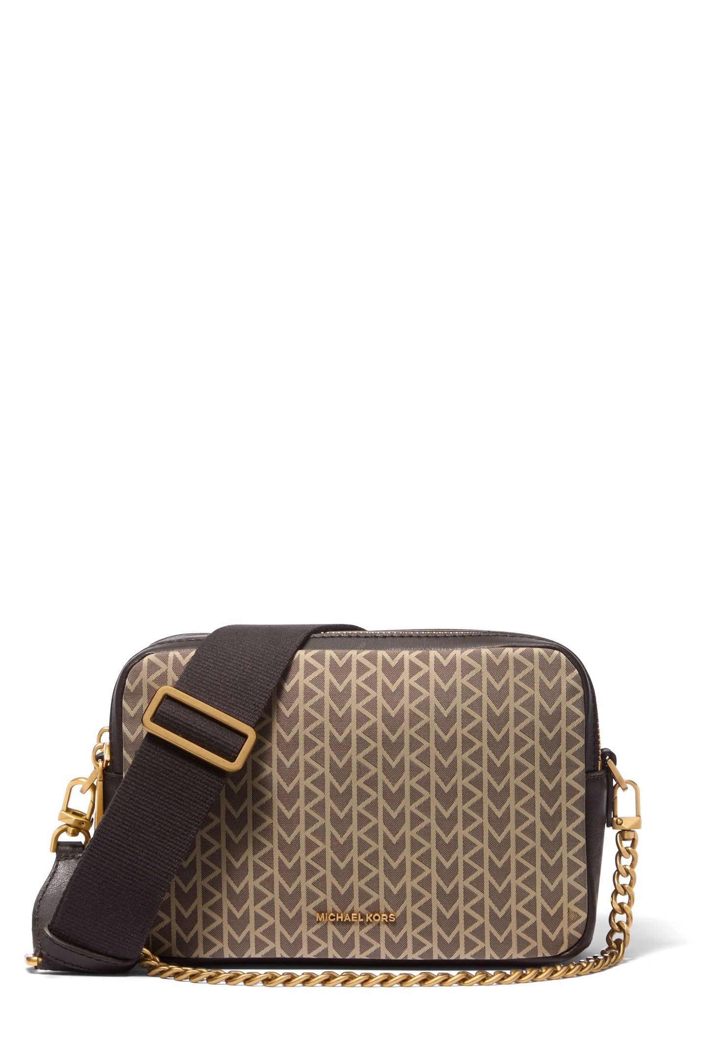 MEDIUM DOUBLE ZIP CAMERA CROSSBODY NATURAL 2