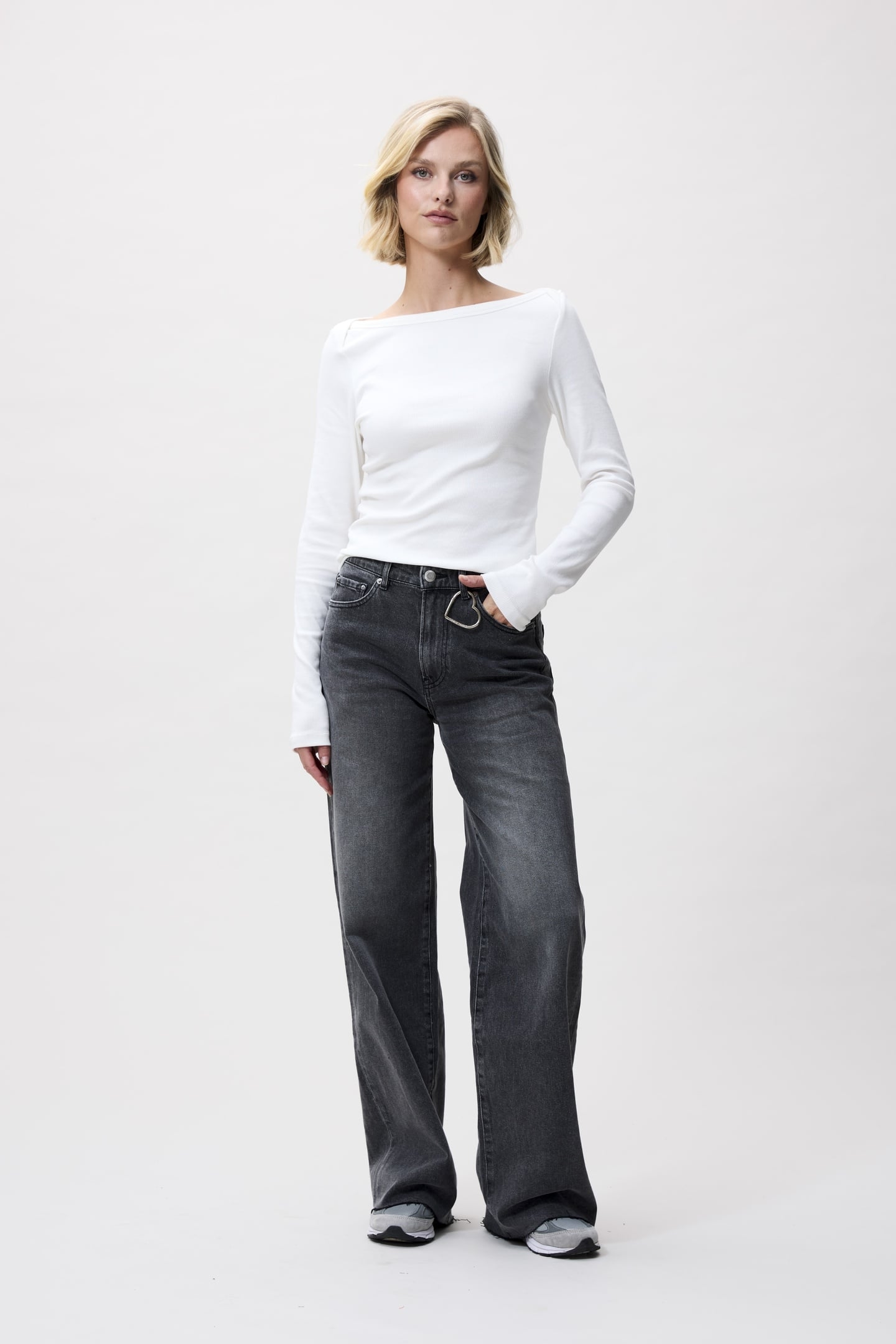 BOATNECK RIB LONG SLEEVE OFF WHITE 1