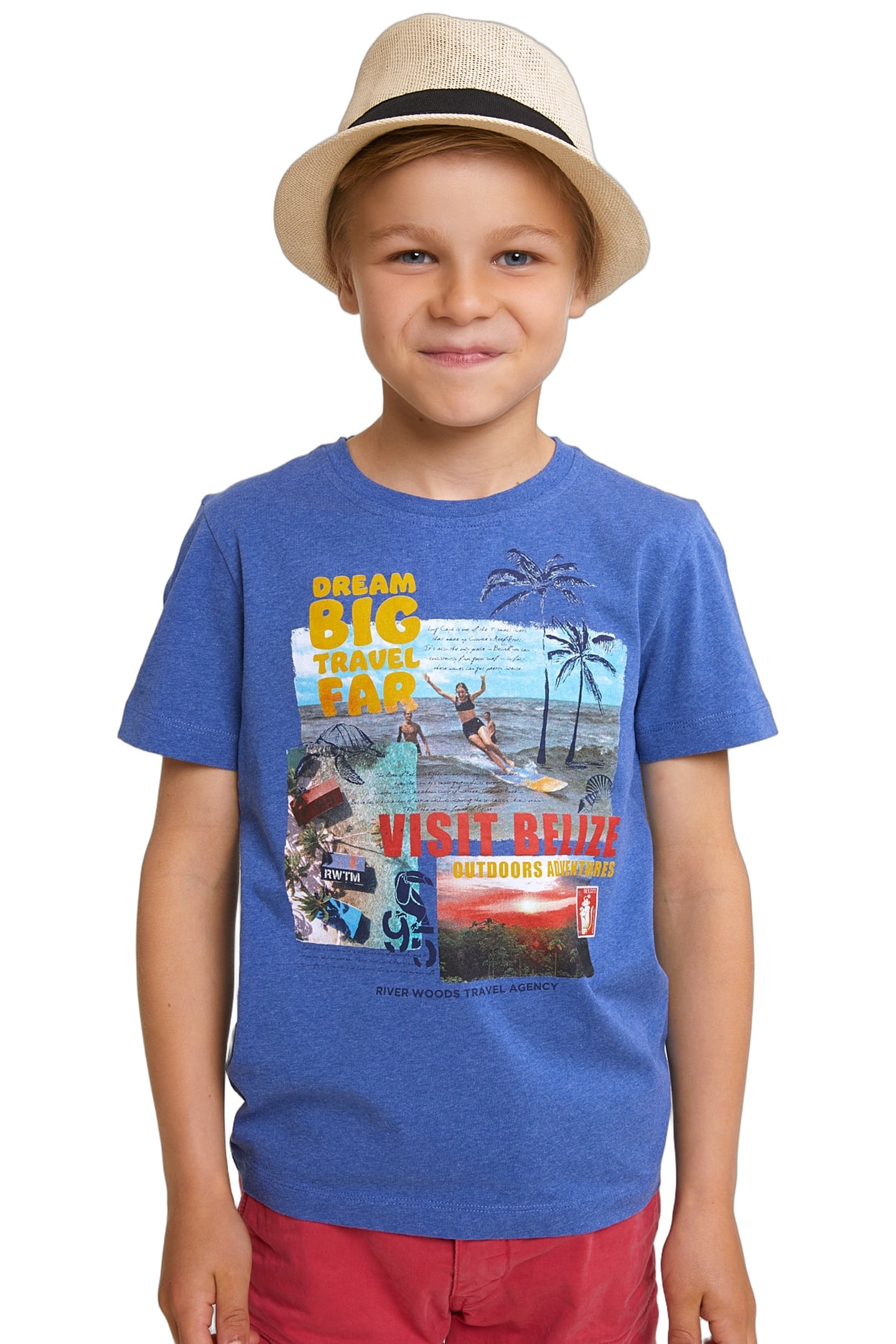 NORMAL FIT BASIC T-SHIRT SHORT SLEEVES HAMPTONS BLUE MIX 1