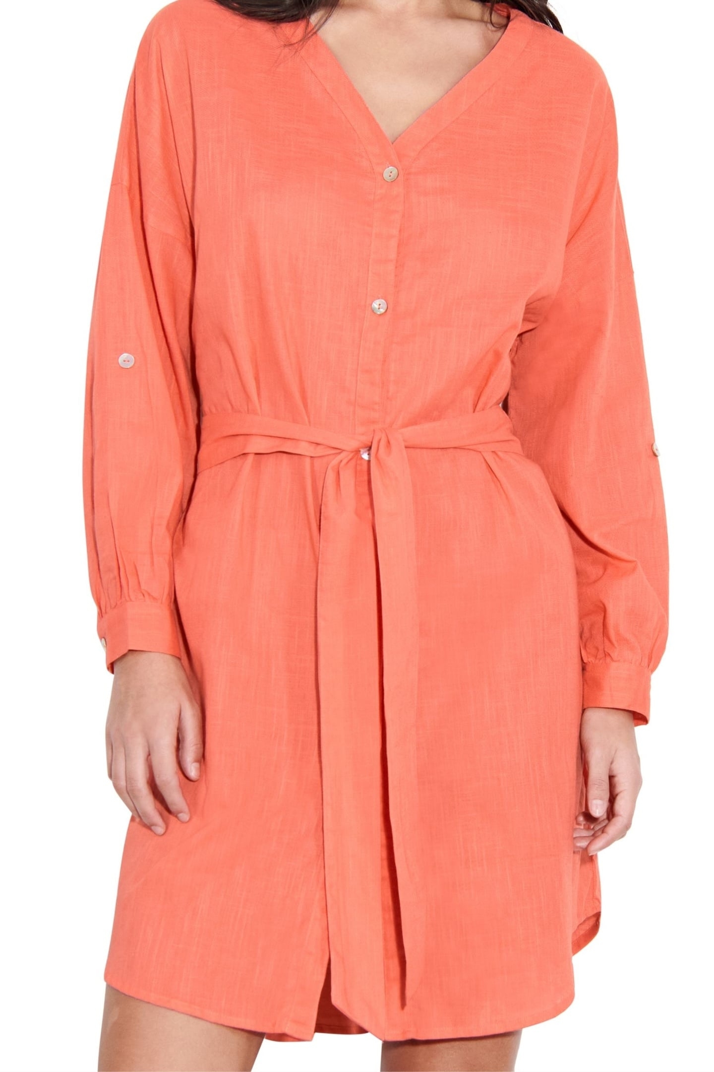 BW 1P SHORT DRESS PINK CORAL 1