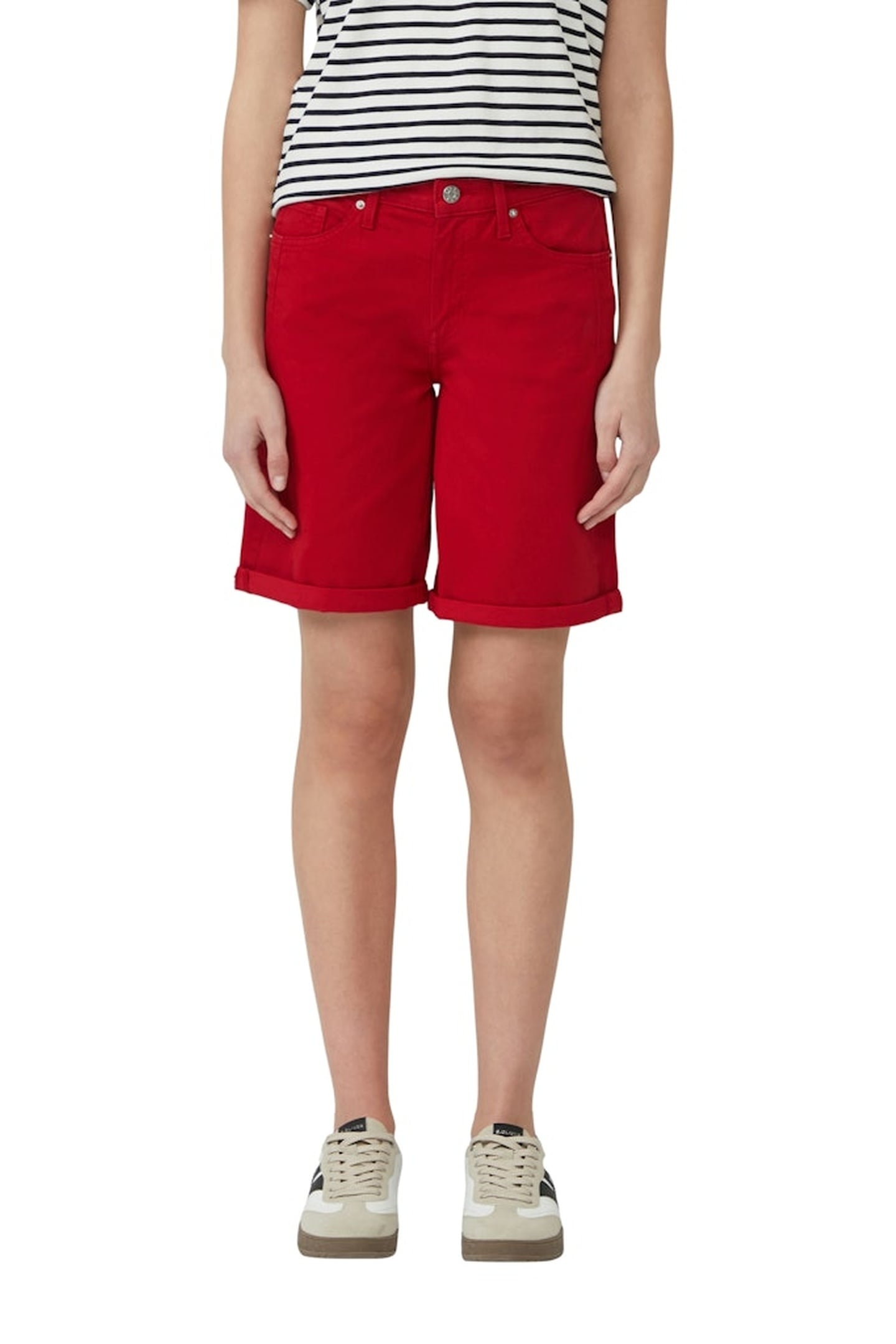 JEANS SHORTS RED DENIM 1