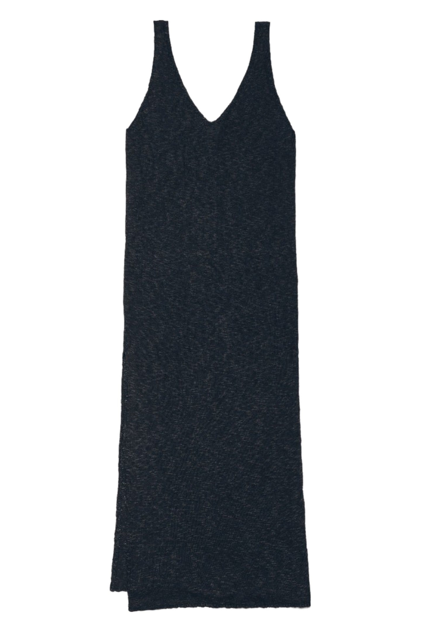 THE BLACK THIN LONG KNIT DRESS BLACK 3