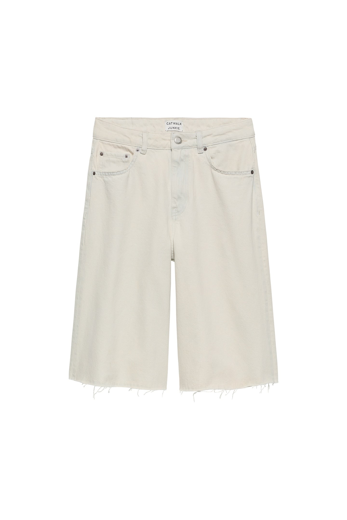 LOOSE FIT BLEACHED JORTS BONE 4