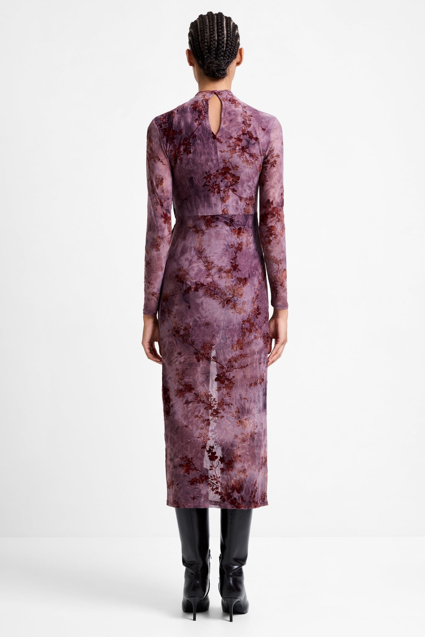 KENNY MESH L/S DRESS MULTI 3