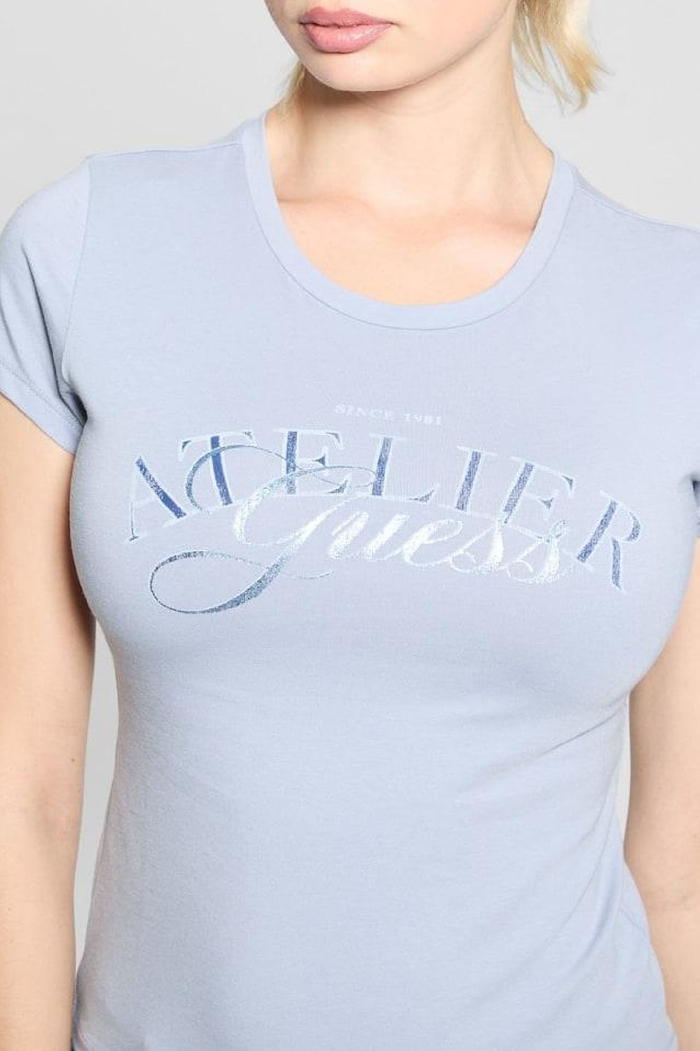 GUESS ECO SS ATELIER R5 TEE NIMBUS BLUE 3