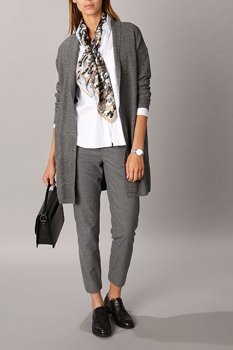 FANCY SHAWLCARD LS TWINSET GREY 6