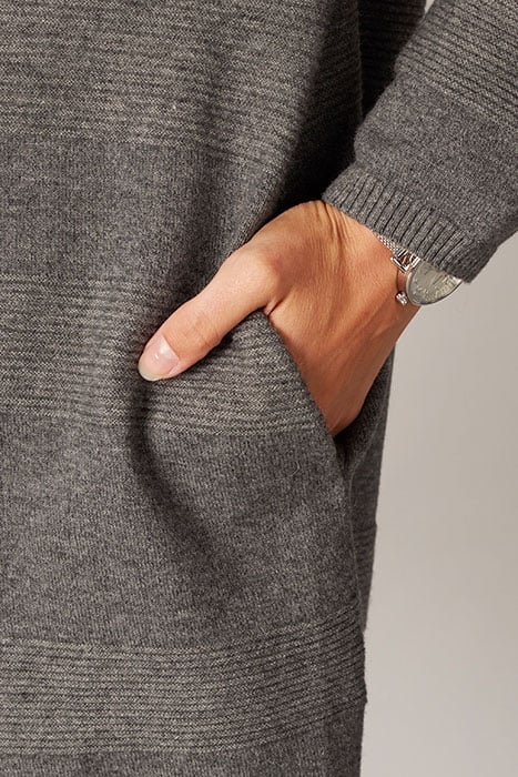 FANCY SHAWLCARD LS TWINSET GREY 5