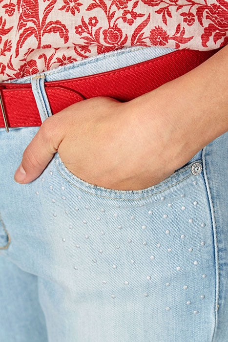 FITTED JEANS WITH STUDS BLUE 3