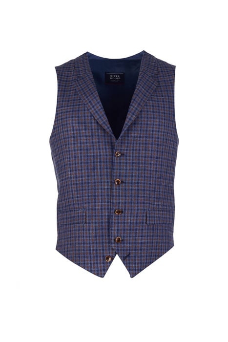 VEST WITH WOOL BLUE 1
