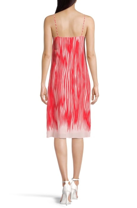 STRAPPY PRINT DRESS RED ABSTRA 2
