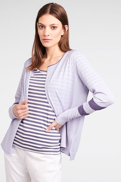 CARDIGAN LONG SLEEVES PASTEL LILAC 21001471 1