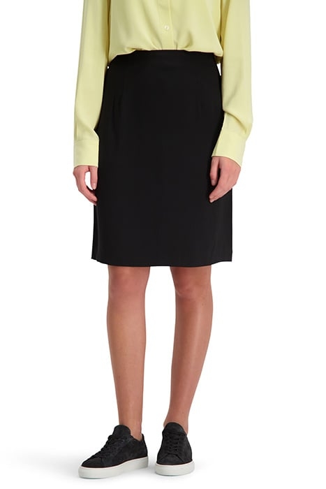 HIGH WAIST CREPE SKIRT BLACK 1