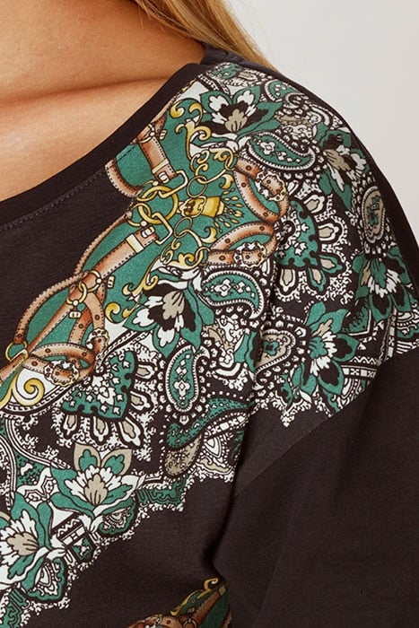 CREW NECK LOOSE TEE LS + DECO BLUE 5