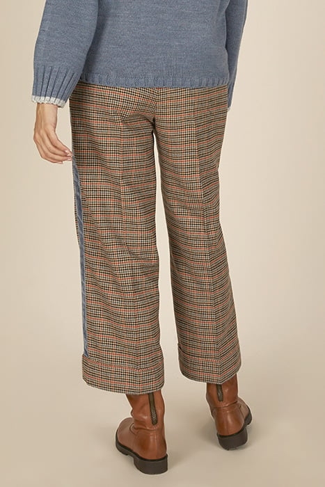 WIDE CHECKERED PANTS BLUE W90043 3