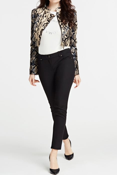 ZOE CROP BIKER REPTILE MULTI 4