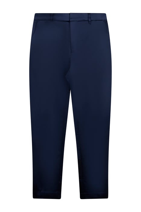 EMMA CROPPED SHINY TROUSERS NAVY 1