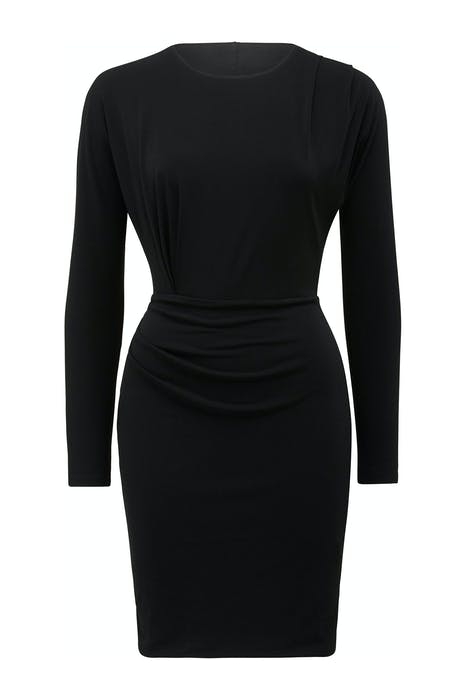 CARA DRAPED MINI DRESS BLACK 5