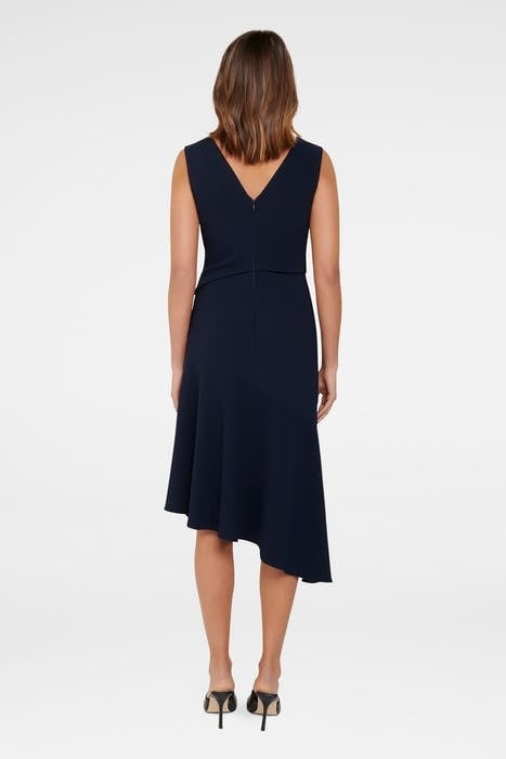 CYNTHIA DRAPED DRESS NAVY 2