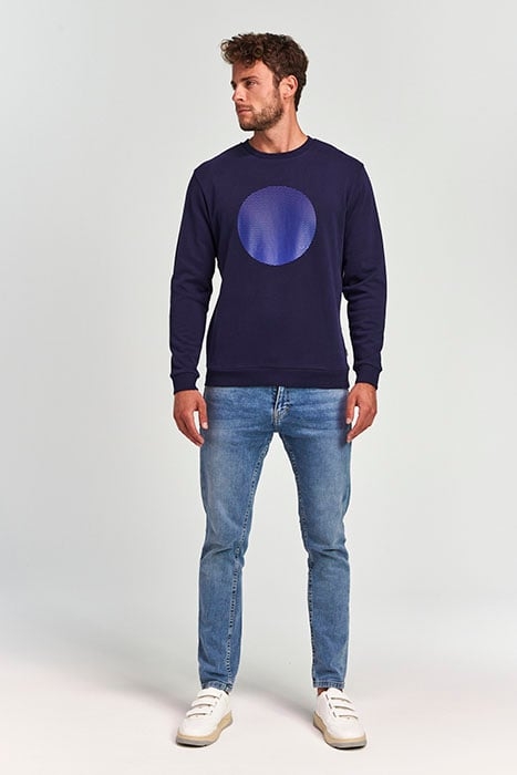 MEN SWEATER GRADIENT DOT DARK NAVY 4