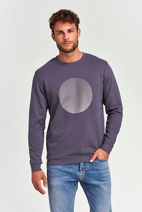 MEN SWEATER GRADIENT DOT DUSTY ANTHRACITE GREY 2