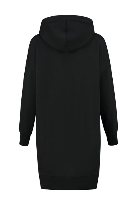THUNDER PHOTO HOODIE DRESS BLACK 2