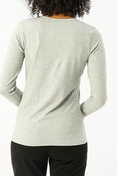 V-NECK T-SHIRT LS LUREX STITCH 2