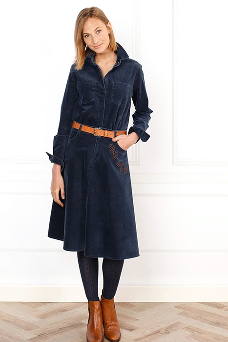 VELOURS SHIRT WITH CHESTPOCKET BLUE 4