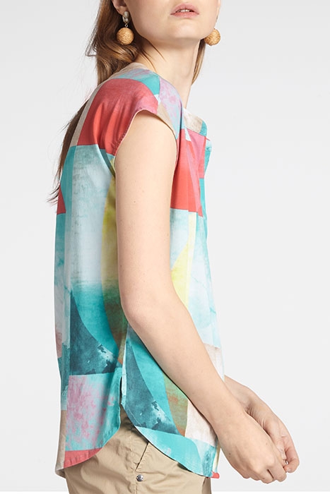 BLOUSE WOVEN SLEEVELESS BLUE TURQUOISE 4