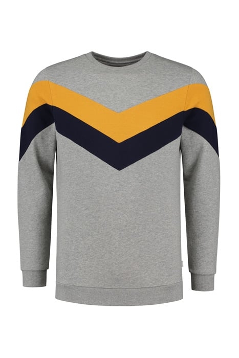 SWEATER COLOR BLOCK CITY LIGHTS YELLOW 1