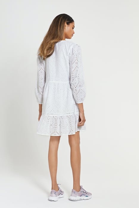 TULUM BRODERIE SHIFT DRESS BRIGHT WHITE 3