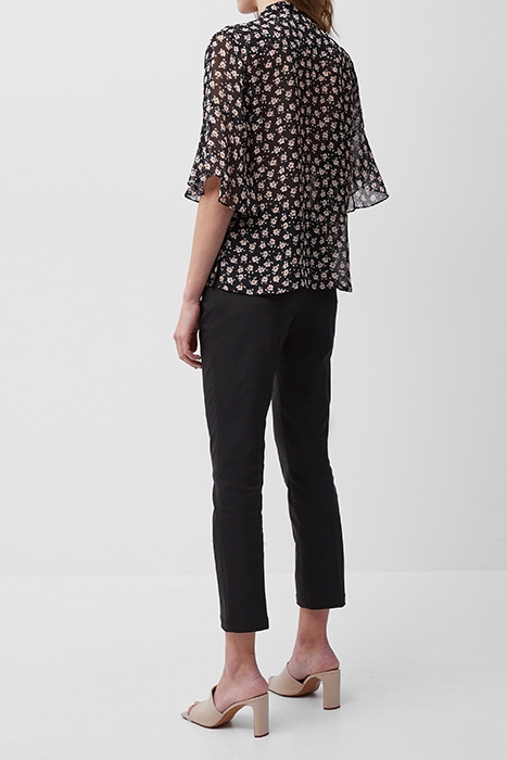 ESO AURA DITSY PINTUCK SHIRT BLACK MULTI 3