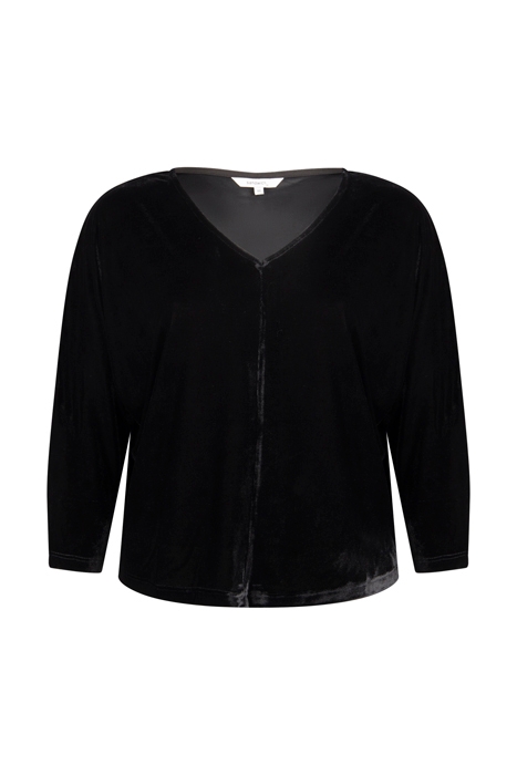 T-SHIRT LONG SLEEVES ON VELVET JERSEY SOLID NIGHT SKY 1