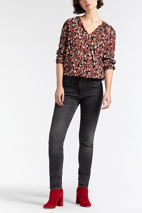 BLOUSE OTHER ON INDIAN SUMMER ON FULL CREPE COGNAC 2