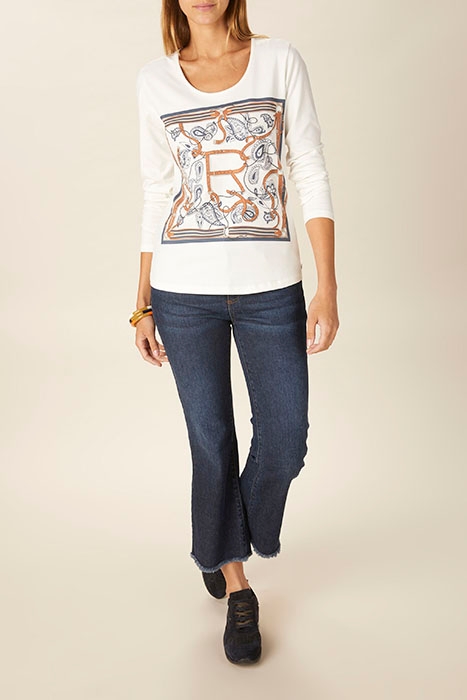 COTTON ROUND NECK T-SHIRT WHITE 4