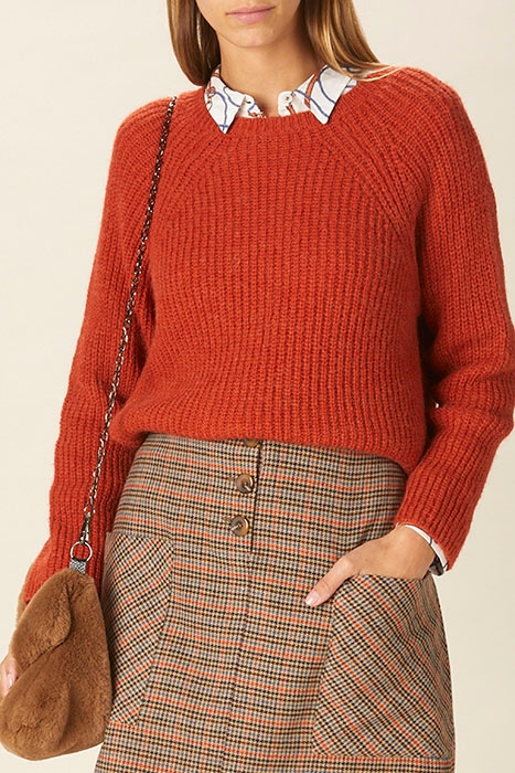 ROUND NECK RAGLAN PULLOVER ORANGE 2