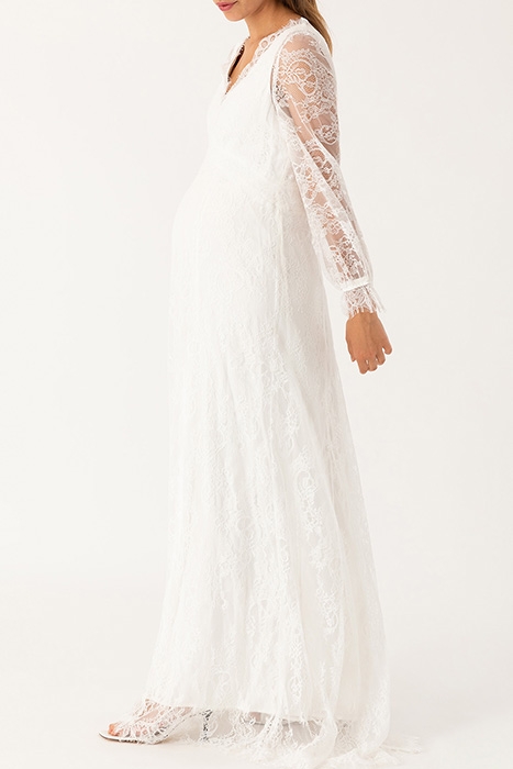 BRIDAL MATERNITY DRESS MAXI SNOW WHITE 5