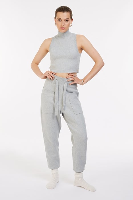 LEILANI TOP LIGHT GREY MELANGE 3